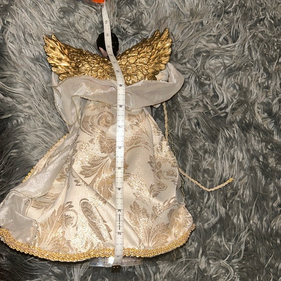 Golden Holiday Christmas Angel Topper African American 14” - Picture 10 of 13